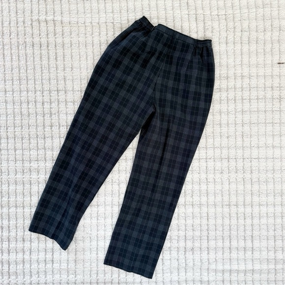 Sag Harbor Vintage Navy Plaid Pants - Picture 3 of 4